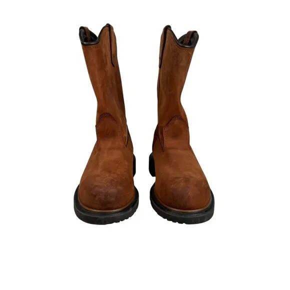 Red Wing Dynaforce Boots 2272 Mens 7.5 D Brown Leather Waterproof Safety Pull On