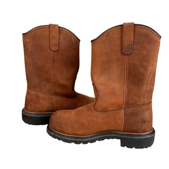 Red Wing Dynaforce Boots 2272 Mens 7.5 D Brown Leather Waterproof Safety Pull On
