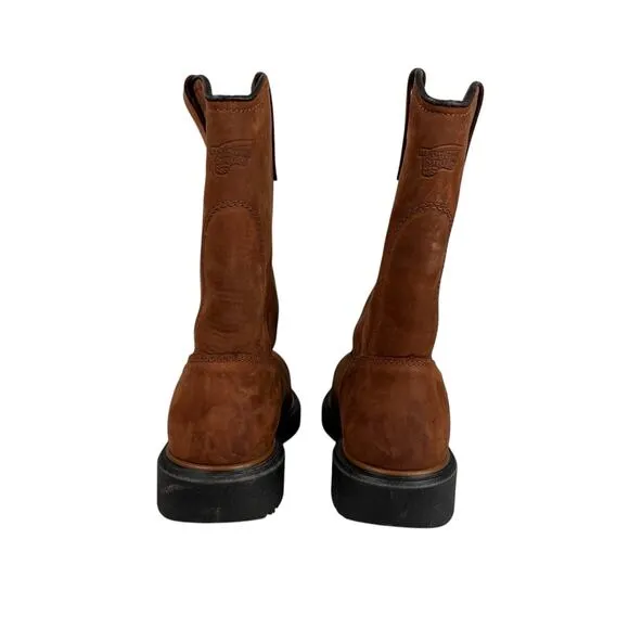 Red Wing Dynaforce Boots 2272 Mens 7.5 D Brown Leather Waterproof Safety Pull On