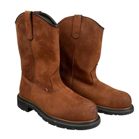 Red Wing Dynaforce Boots 2272 Mens 7.5 D Brown Leather Waterproof Safety Pull On