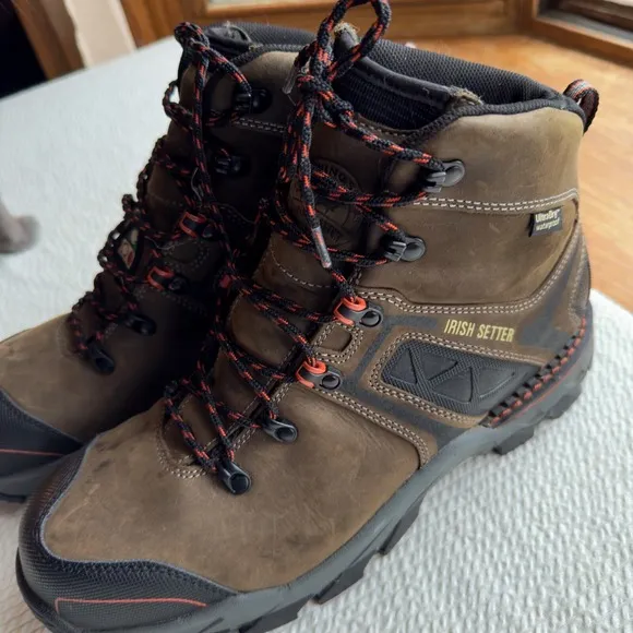 Red Wing Mens Boots Irish Setter Work Crosby Size 11.5D Safety Toe Brown EH