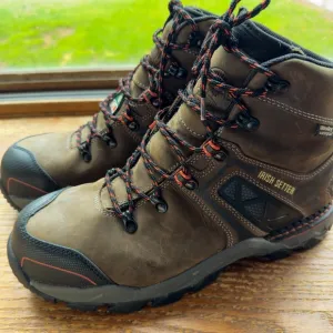 Red Wing Mens Boots Irish Setter Work Crosby Size 11.5D Safety Toe Brown EH