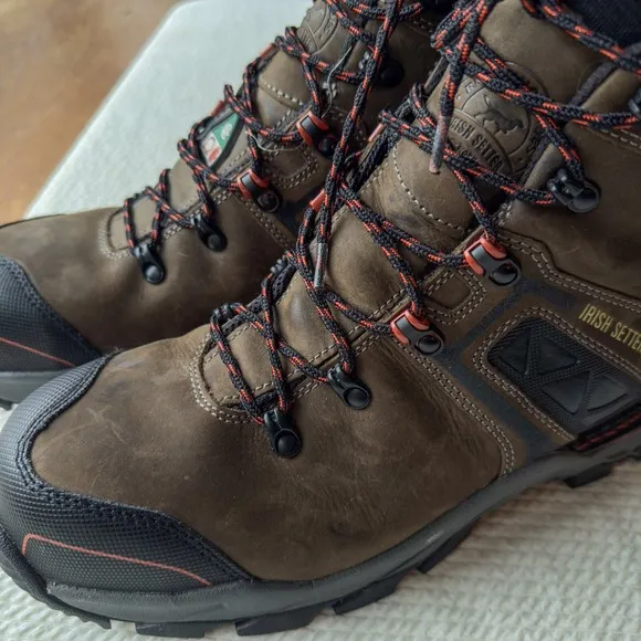 Red Wing Mens Boots Irish Setter Work Crosby Size 11.5D Safety Toe Brown EH