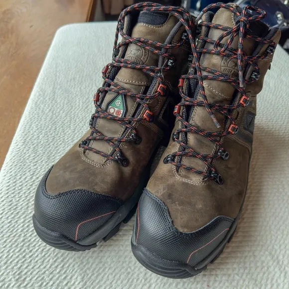 Red Wing Mens Boots Irish Setter Work Crosby Size 11.5D Safety Toe Brown EH