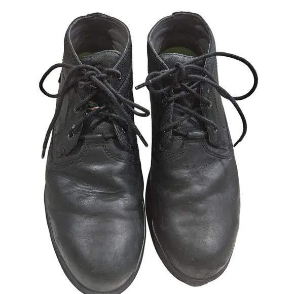 Red Wing Safety Boots Black Leather Size 9.5D