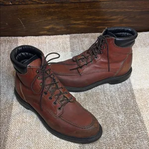 Red Wing Shoes Brown and Black Leather Moc-Toe Boots