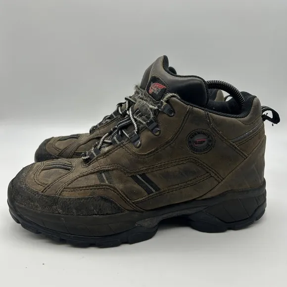 Red Wing Shoes Mens Size 8 EE 6667 Work Boots Brown Leather EH Safety Toe