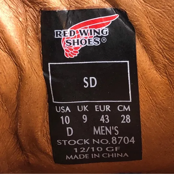 Red Wing Shoes Stitchmax 8704 Work Oxfords 10 D