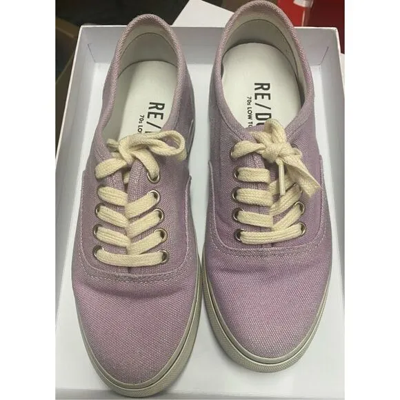 RE/DONE NIB 70s Skate Low Top Sneakers in Faded Lilac Size EU 40/US 10