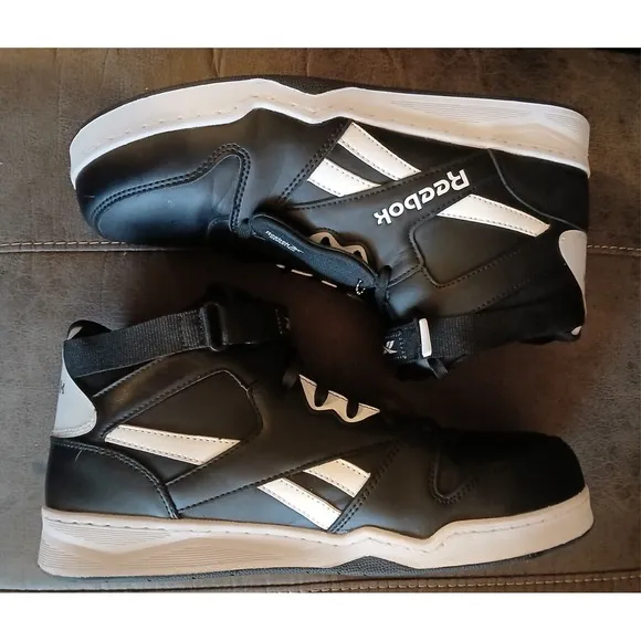 Reebok BB4500 Work Composite Toe High-Top Sneakers Black/White Size 13 W #898