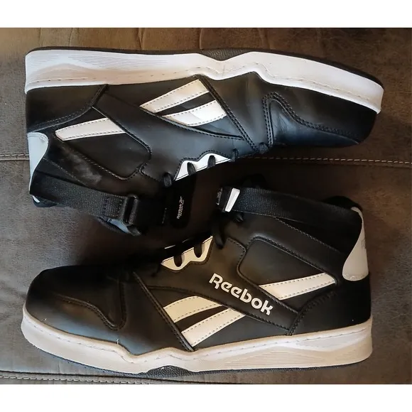 Reebok BB4500 Work Composite Toe High-Top Sneakers Black/White Size 13 W #898