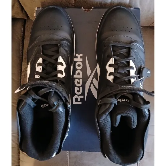 Reebok BB4500 Work Composite Toe High-Top Sneakers Black/White Size 13 W #898