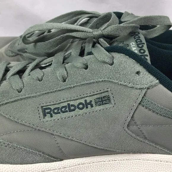 Reebok Club C 85 Harmony Green Lace Up Sneakers Size 11.5 EXCELLENT Used