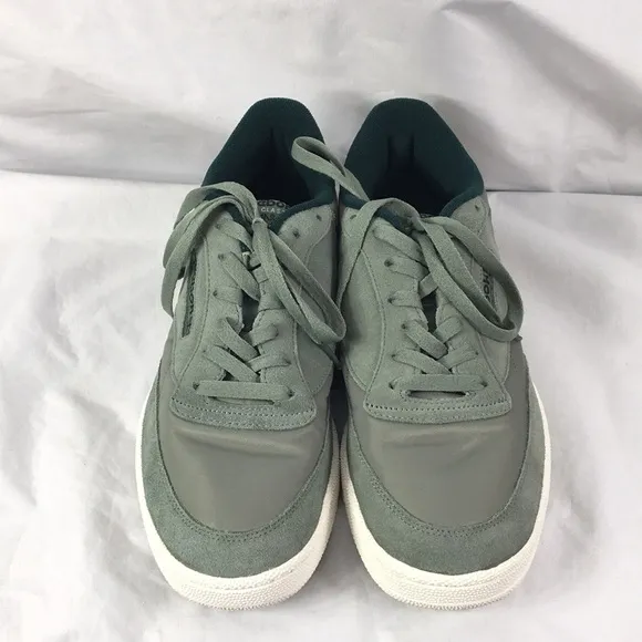 Reebok Club C 85 Harmony Green Lace Up Sneakers Size 11.5 EXCELLENT Used