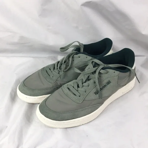 Reebok Club C 85 Harmony Green Lace Up Sneakers Size 11.5 EXCELLENT Used