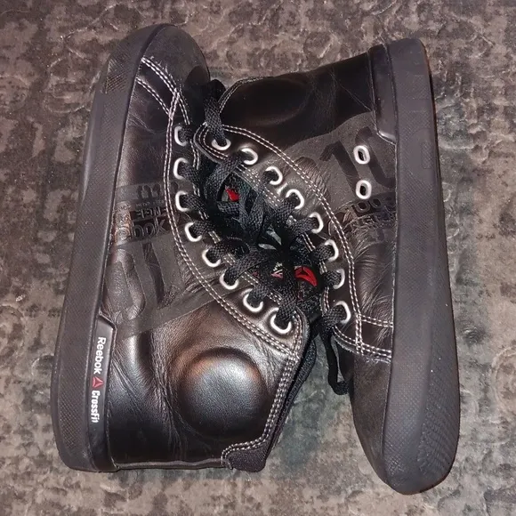 Reebok Crossfit- unisex Size 5\2 Black High Top Shoes Deadlift Flats V59971