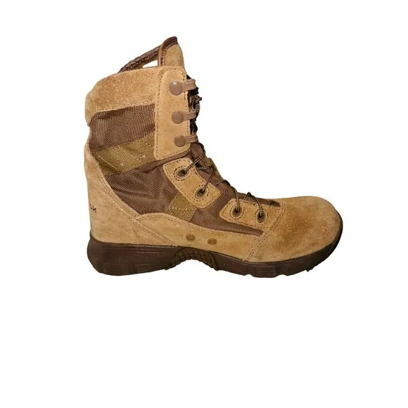 Reebok Hyper Velocity Tan Military Combat Tactical Boot W 8.5 M 6.5 Leather