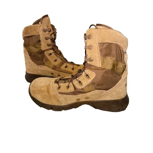 Reebok Hyper Velocity Tan Military Combat Tactical Boot W 8.5 M 6.5 Leather