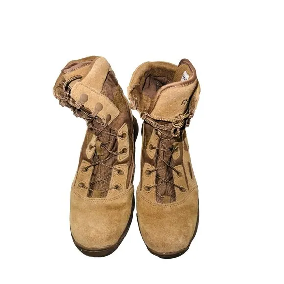 Reebok Hyper Velocity Tan Military Combat Tactical Boot W 8.5 M 6.5 Leather