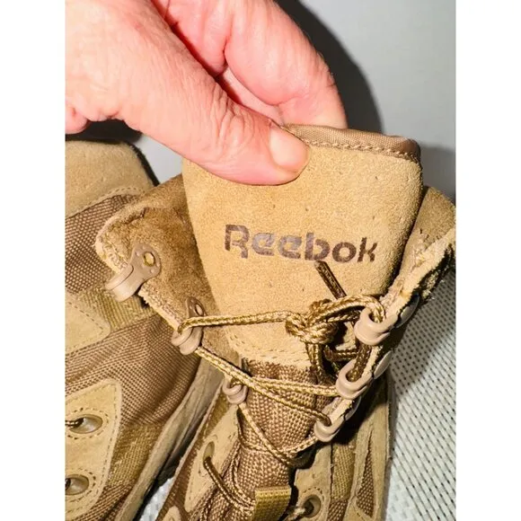 Reebok Hyper Velocity Tan Military Combat Tactical Boot W 8.5 M 6.5 Leather