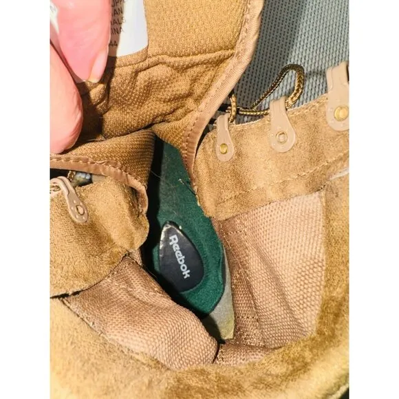 Reebok Hyper Velocity Tan Military Combat Tactical Boot W 8.5 M 6.5 Leather