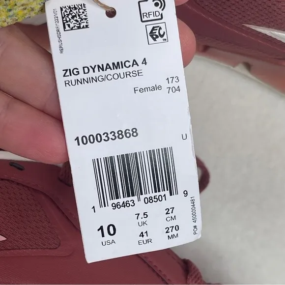 Reebok Zig Dynamica 4 Sneakers Sedona Rose size 10 NWT