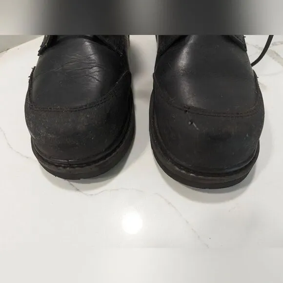 RefrigiWear Platinum Black Leather Vitacomfort waterproof safety work Boot sz 12