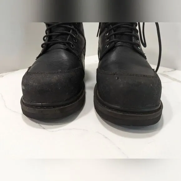 RefrigiWear Platinum Black Leather Vitacomfort waterproof safety work Boot sz 12
