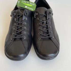 Remonte Shoes Women's Size 8 39 Black Liv 15 Sneakers Leather Casual Comfort New