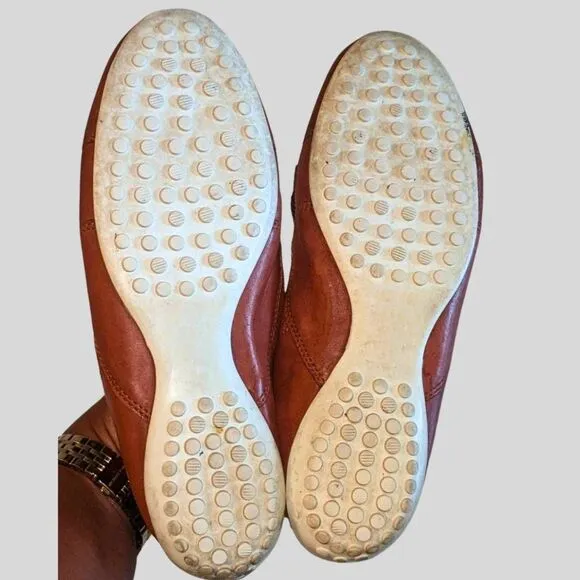 Robert Zur Women's 8M Brown Leather Lace-Up Shoes Casual Comfort Perforated