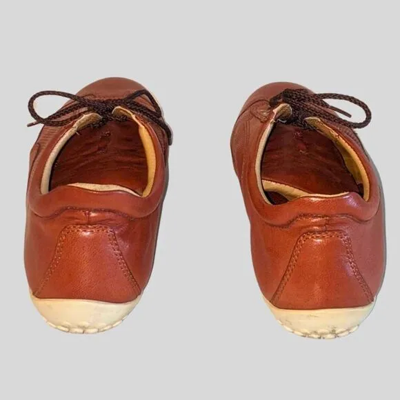 Robert Zur Women's 8M Brown Leather Lace-Up Shoes Casual Comfort Perforated
