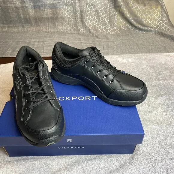 Rockport Chranson Shoes Mens 11W Black Casual Walking Leather Functional Work