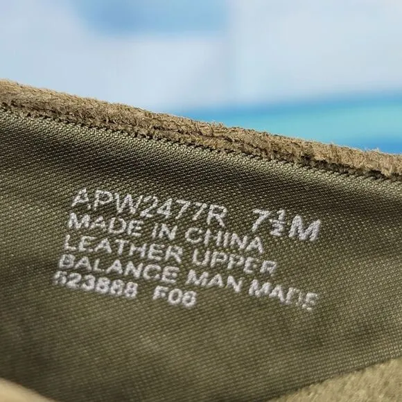 ROCKPORT Waterproof Hydro Shield Suede Genuine Leather Olive Mules Loafers 7.5 M