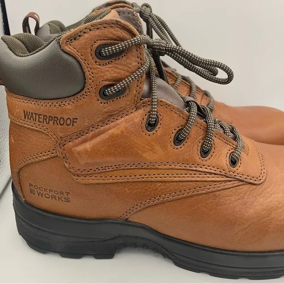 ROCKPORT Works more energy waterproof mens work boots Size 10.5