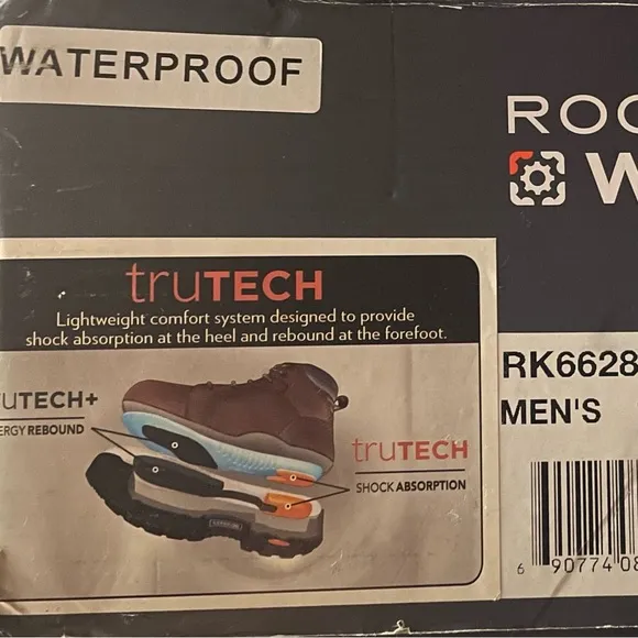 ROCKPORT Works more energy waterproof mens work boots Size 10.5