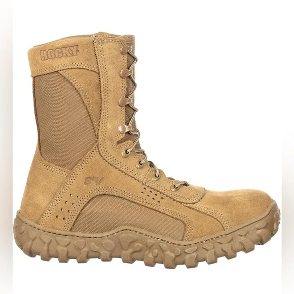 ROCKY Boots S2V Military Tactical Boots RKC053 Coyote Brown, Steel Toe Mens Sz 6