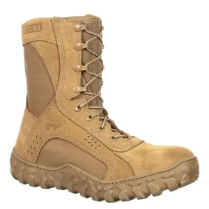 ROCKY Boots S2V Military Tactical Boots RKC053 Coyote Brown, Steel Toe Mens Sz 6