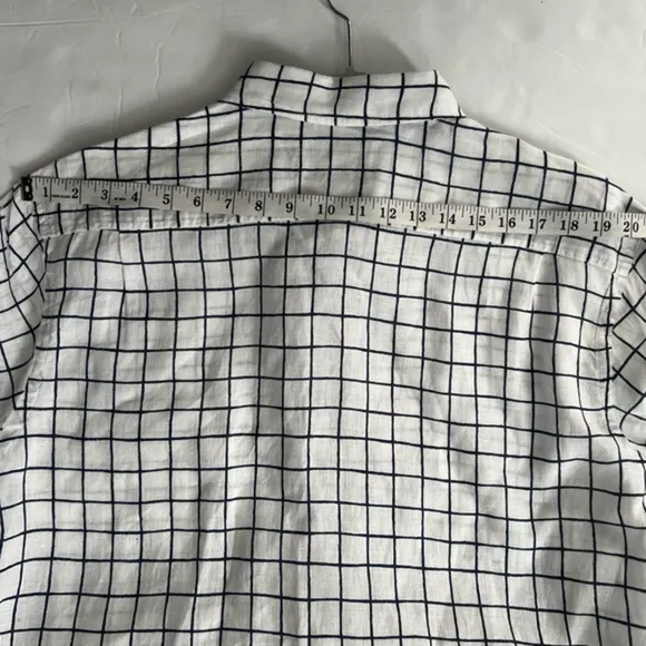 Rodd &amp; Gunn Halfway Rocks Tattersall Short Sleeve Linen Button-Up Shirt Sz 2XL