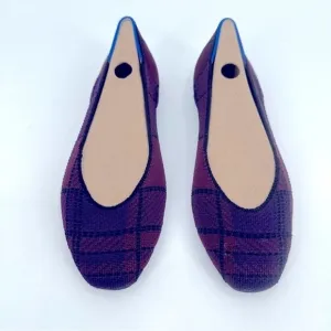 ROTHYS Cranberry Plaid Flats 7.5 Women’s Retired Pattern Shoes