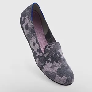 Rothy’s Grey Botanicamo Loafer Camo Knit Flats Shoes Gray Mule Ballet Shoes