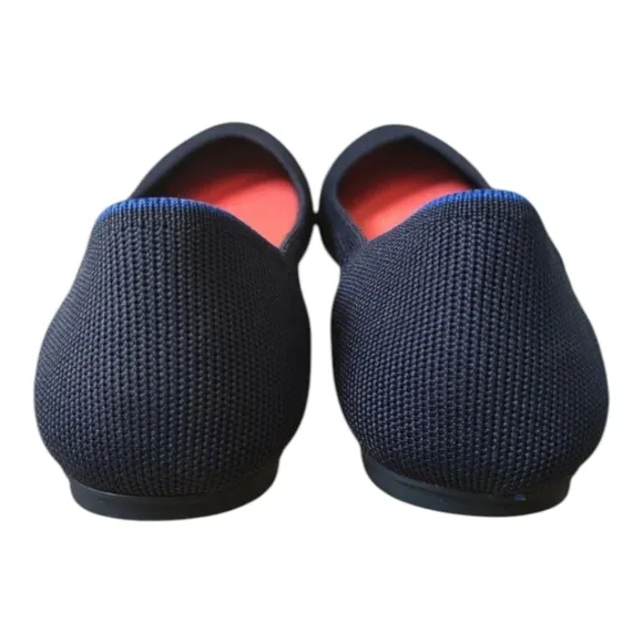 Rothy's maritime blue lattice stitch round toe flat Size 11