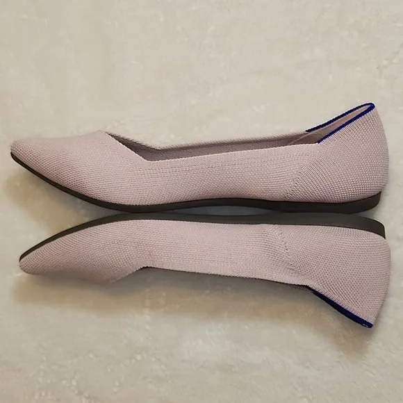 ROTHY’S  Preppy Petal Pink Pointed Toe Flats Retired Shoes Size 10.5