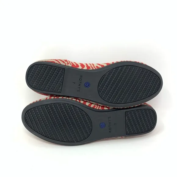 Rothys Red Zebra Flats - Brand New!