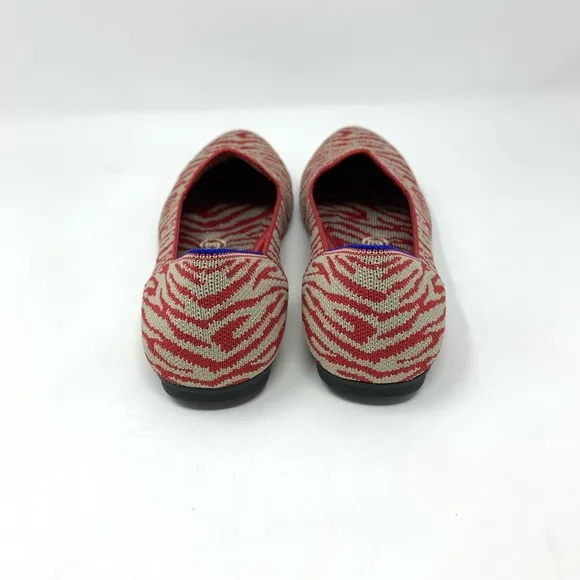 Rothys Red Zebra Flats - Brand New!