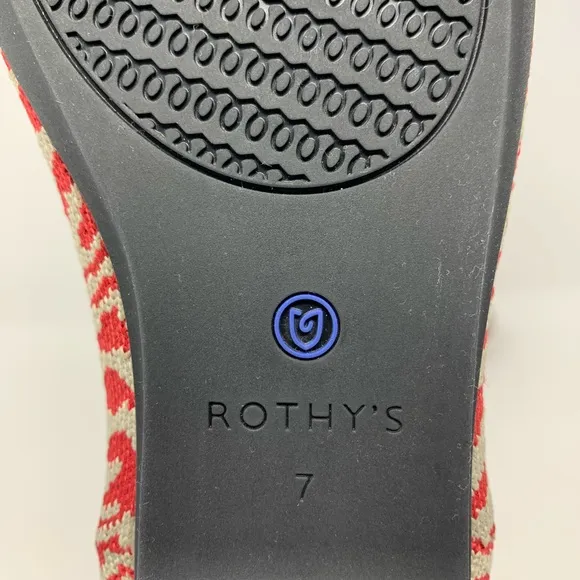 Rothys Red Zebra Flats - Brand New!