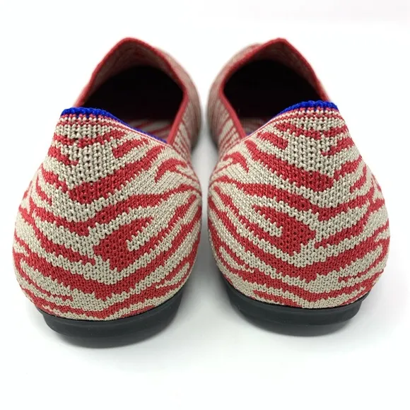 Rothys Red Zebra Flats - Brand New!