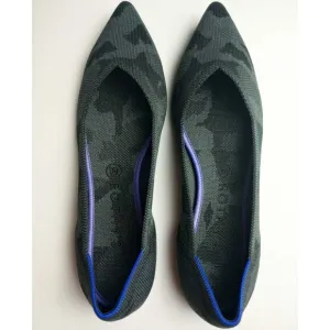 Rothy's Retired Gray Black Camo Print The Point Flats Shoes Size 10.5 NWOB