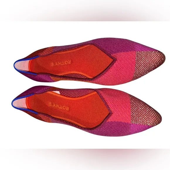 Rothy's Retired The Point Metallic Pomegranate Ballet Flat