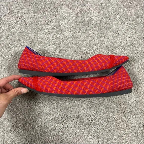 Rothys The Point Ballet Flats Womens Size 12 Shoes Red Purple Orange Comfort