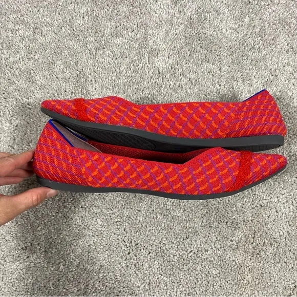 Rothys The Point Ballet Flats Womens Size 12 Shoes Red Purple Orange Comfort